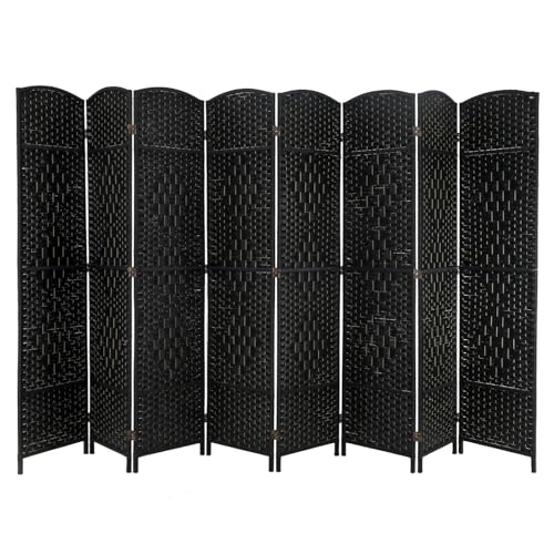 Brown 4 Panel Wooden Folding Room Divider E3840