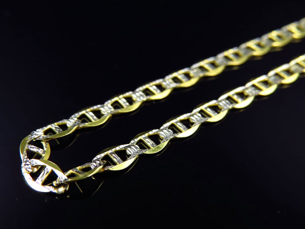 Yellow Gold Mariner Link Chain 16"-28" O514