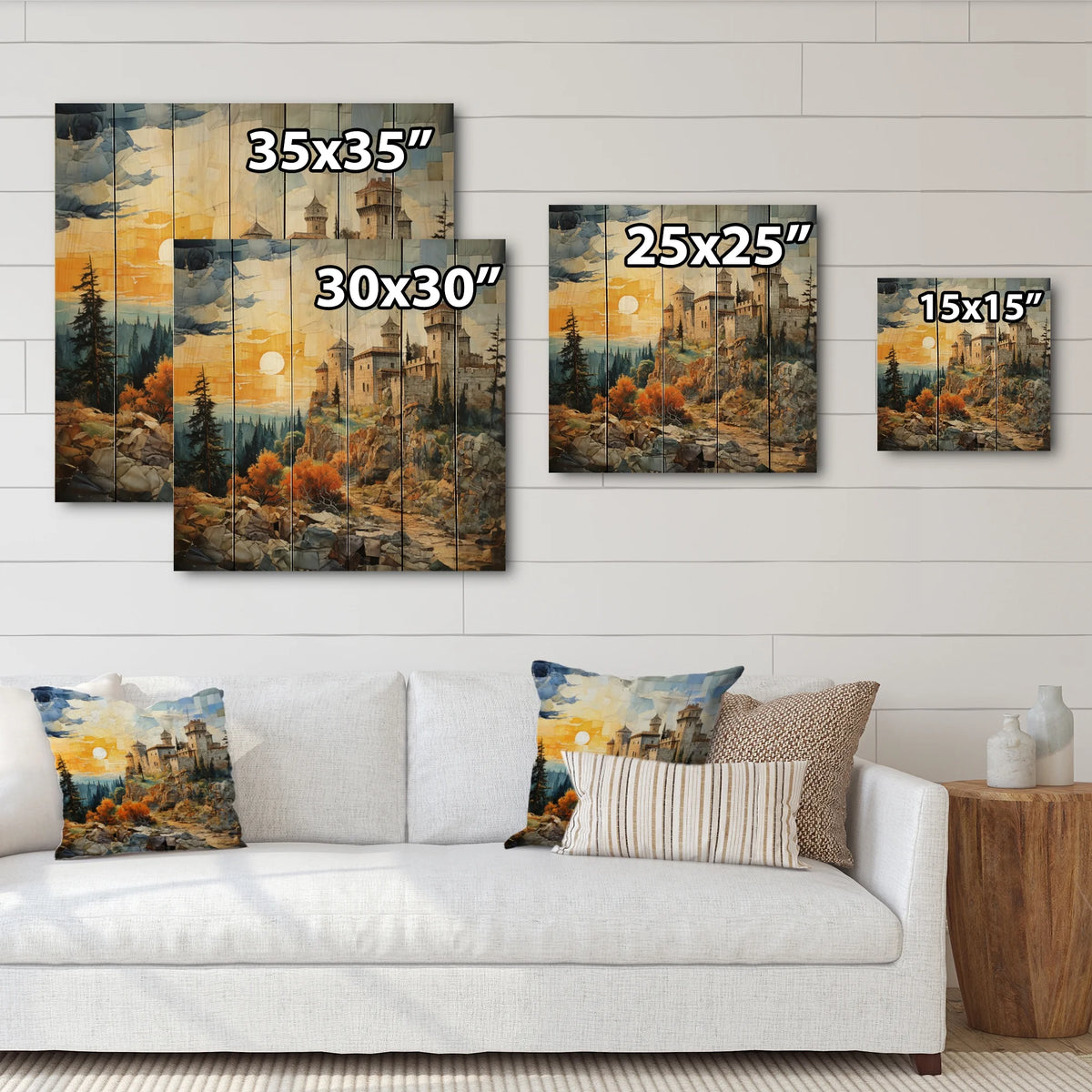 Natural Pine Wood Landscapes Print Q121127