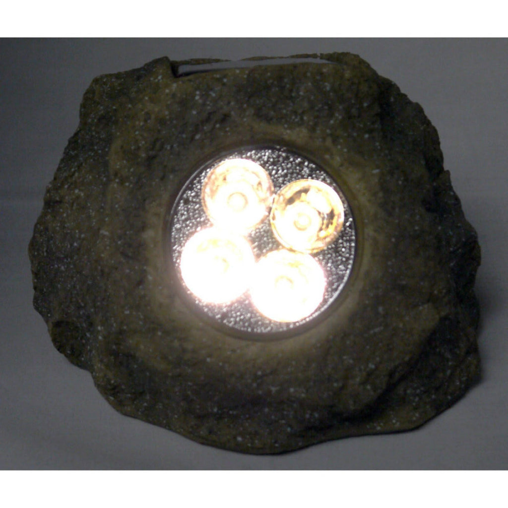 Solar Power Sandstone Rock Spot Lights Set of 4 I1011