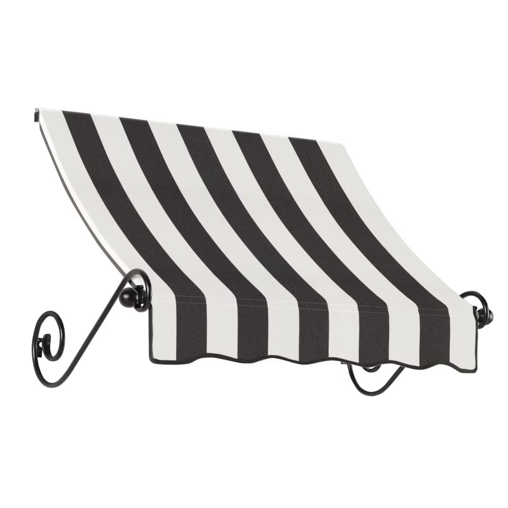 Black/White Stripe Fixed Awning Q53677