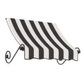 Black/White Stripe Fixed Awning Q53677