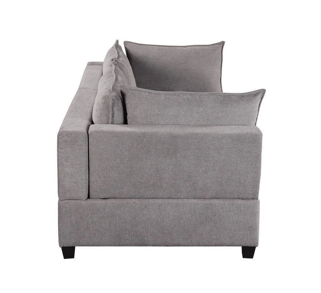 Light Gray Fabric Loveseat L9123
