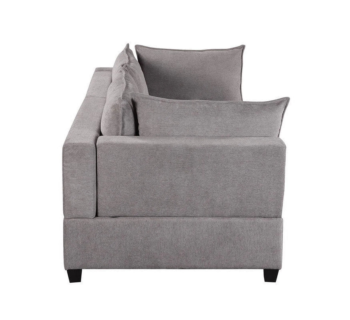 Light Gray Fabric Loveseat L9123