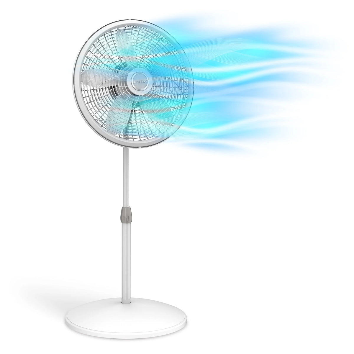 White 18 Inch 3-Speed Oscillating Pedestal Fan P1908