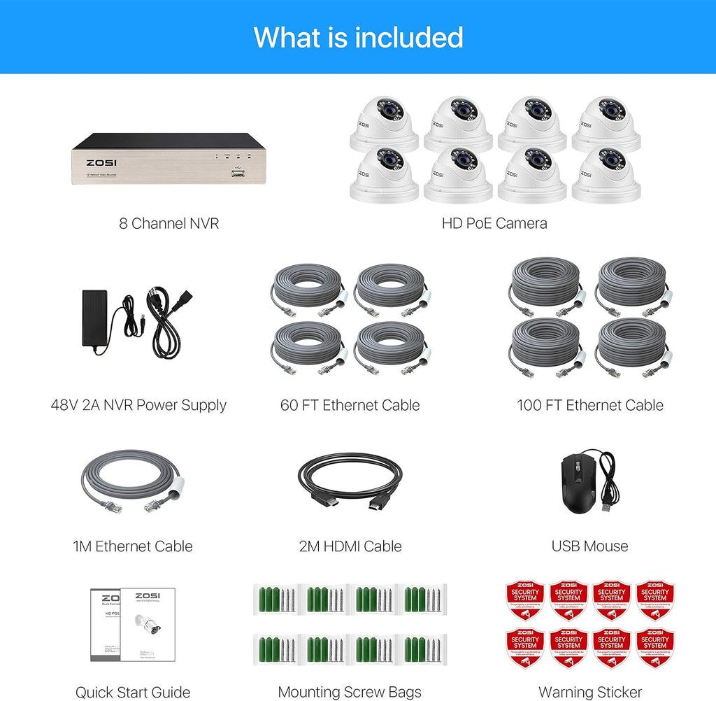 8CH 5MP PoE Security Camera System with 2TB HDD X56228