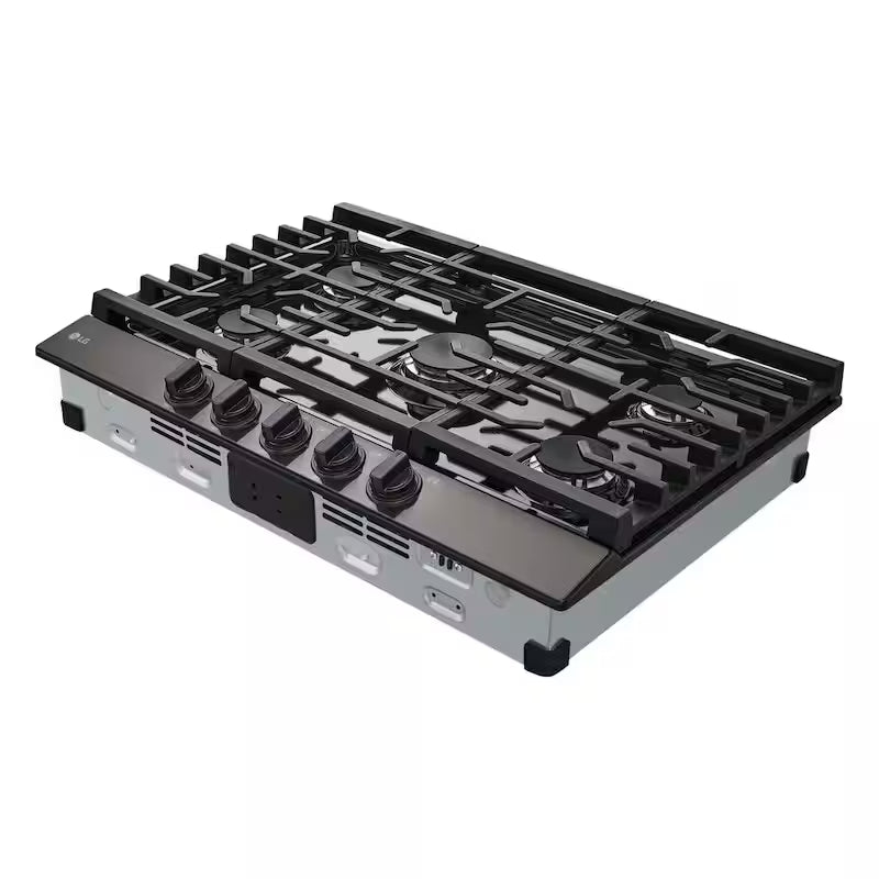 Black Stainless Steel 5 Burner Gas Cooktop Q344