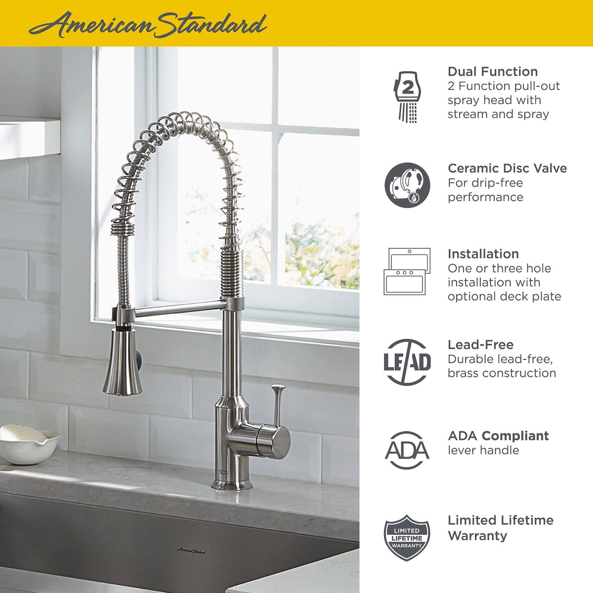 1-Handle Semi-Professional Kitchen Faucet Q30908