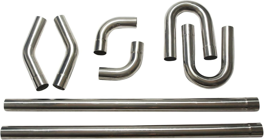Stainless Steel T304 8PCS 2.5" Mandrel Pipe Straight and U-Bend Kit D86027