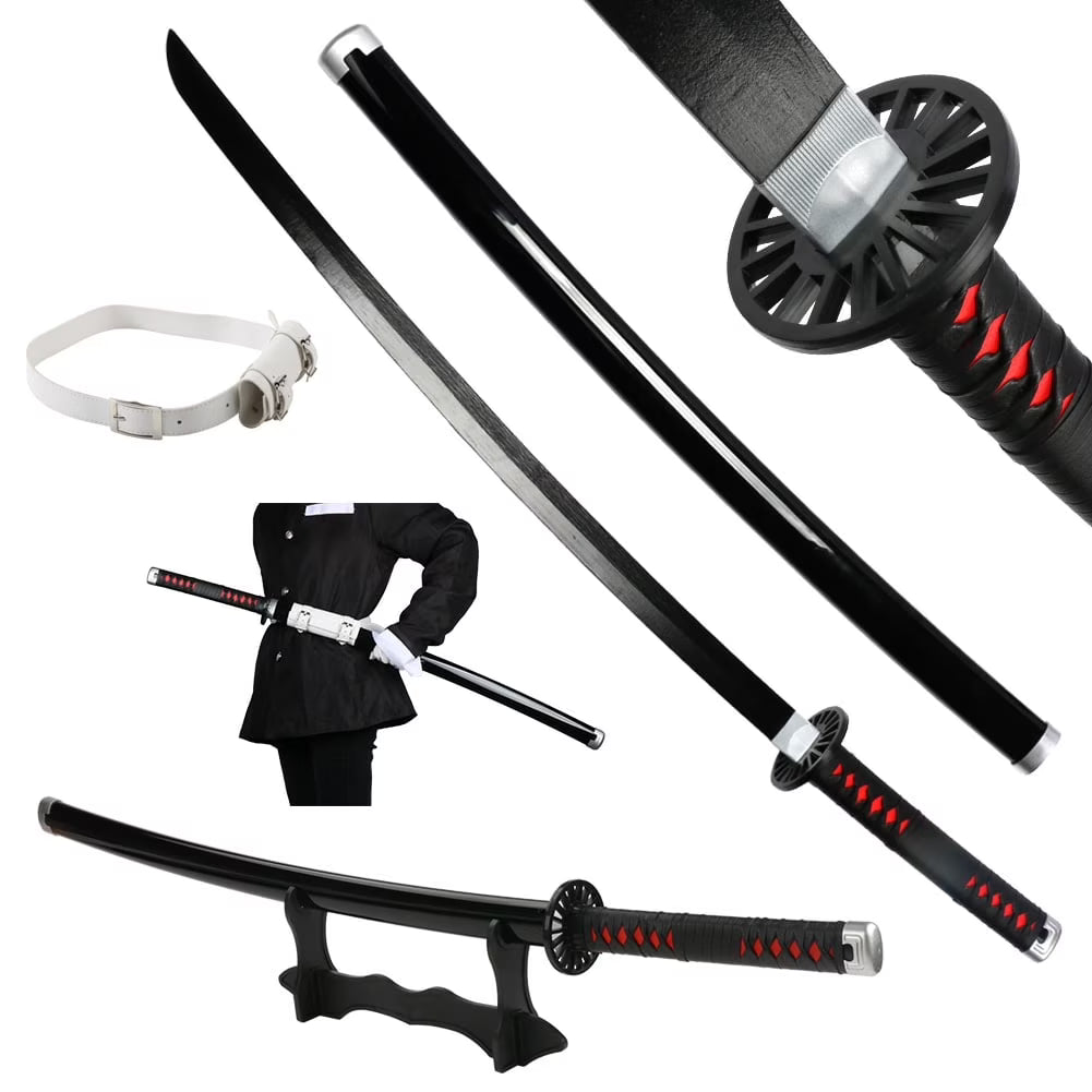 Bamboo 41 inches Cosplay Sword with Belt Holder Stand R19820