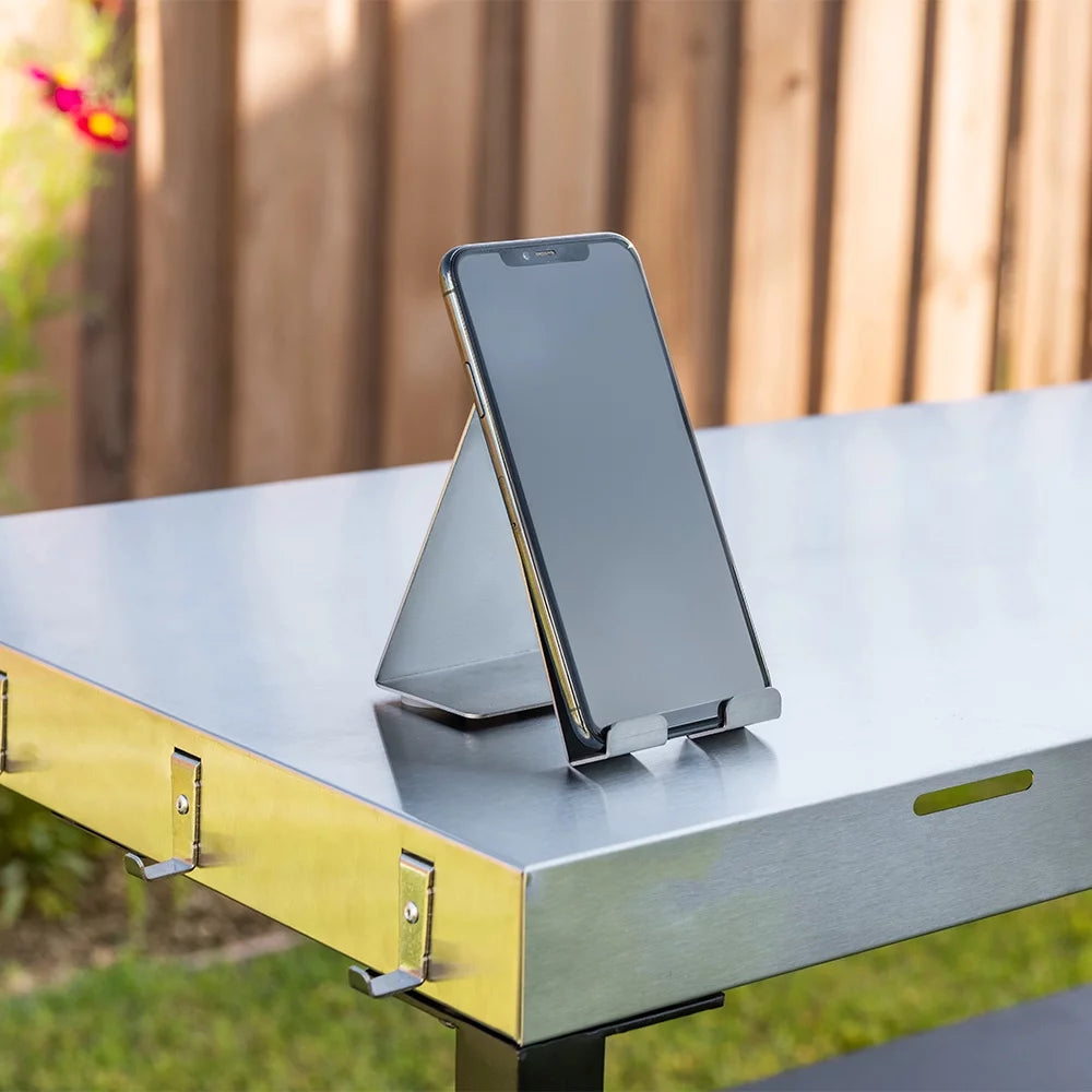 Stainless Steel Outdoor Food Prep Cart with Double Shelves G14853