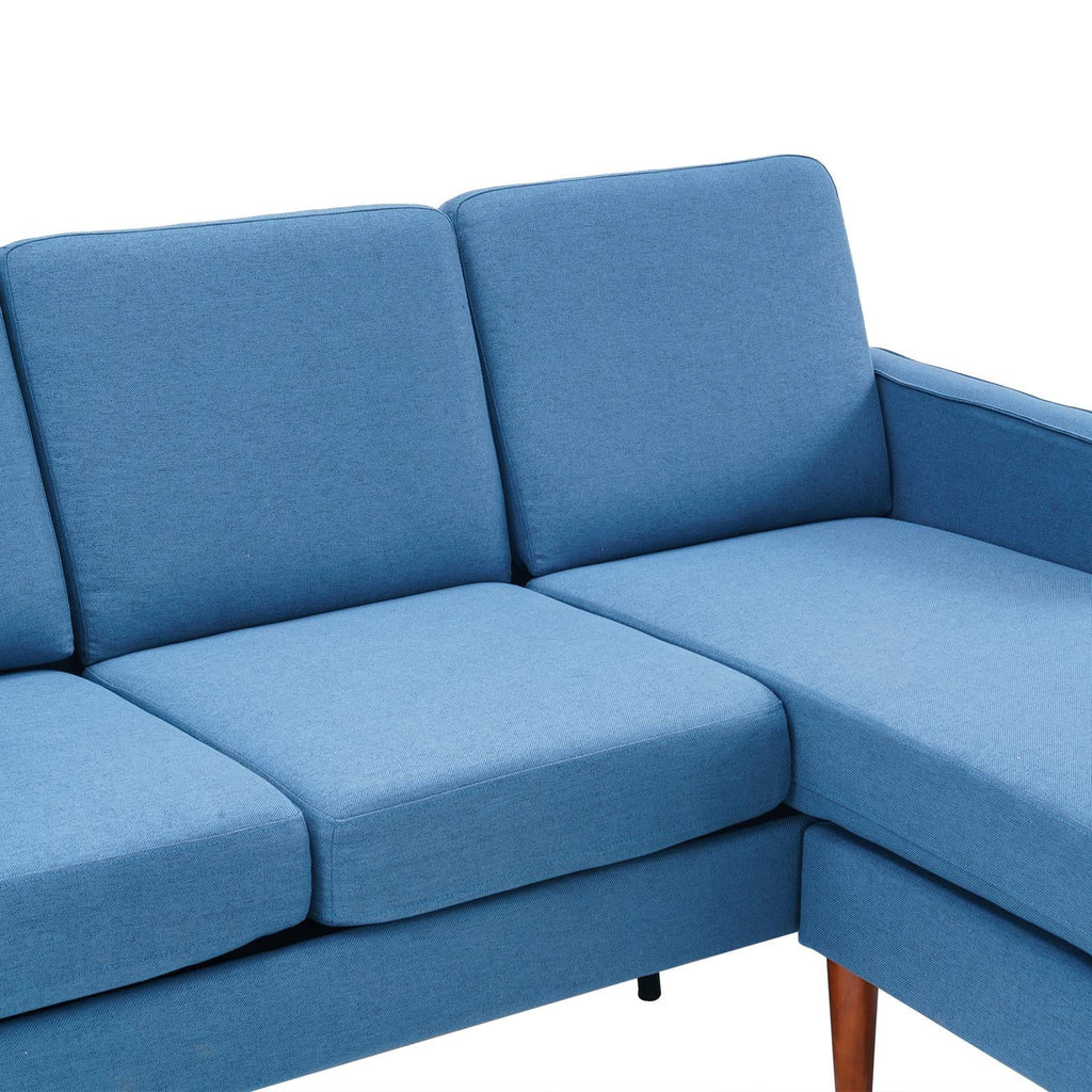 L Shaped Linen Fabric Convertible Sectional Sofa C862349
