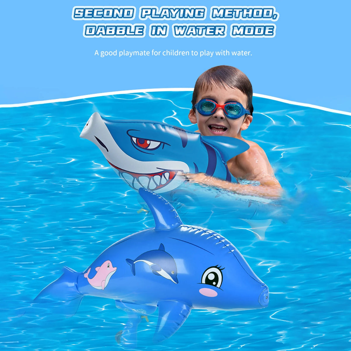 Blue Dolphin Inflatable Pool Party Balloon Hammer S935093