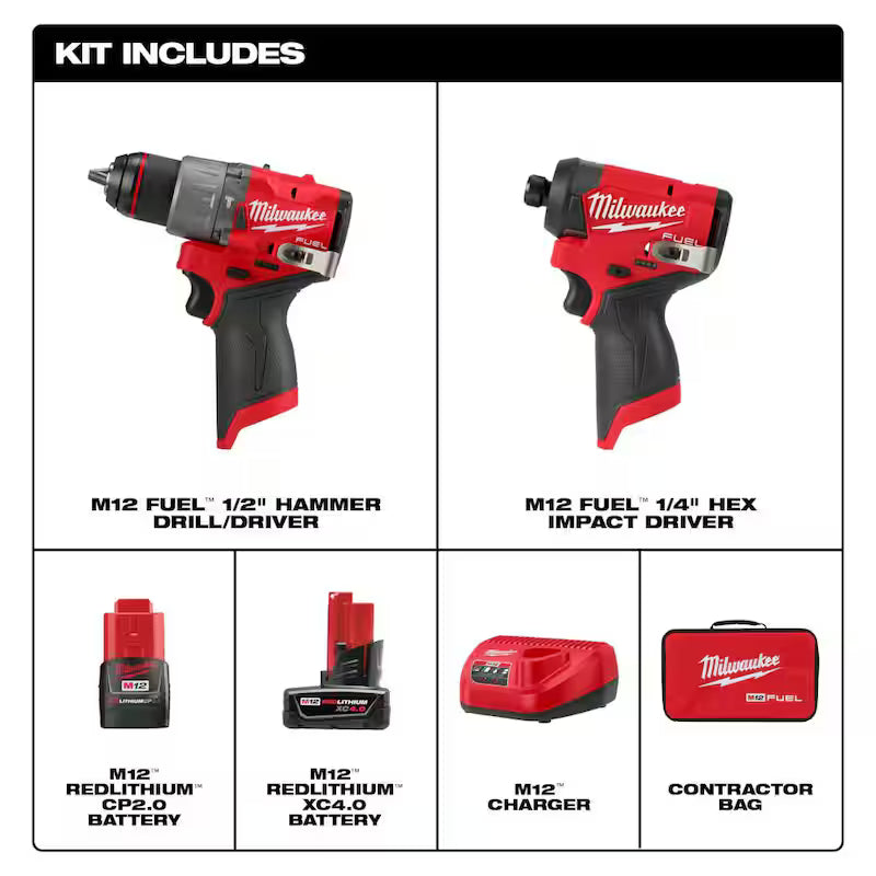 12-Volt Cordless Hammer Drill & Impact Driver Combo Kit L682