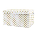 Watercolor Floral Gold Polka Dot Storage Fabric Toy Box F38162