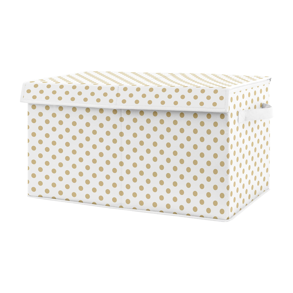Watercolor Floral Gold Polka Dot Storage Fabric Toy Box F38162
