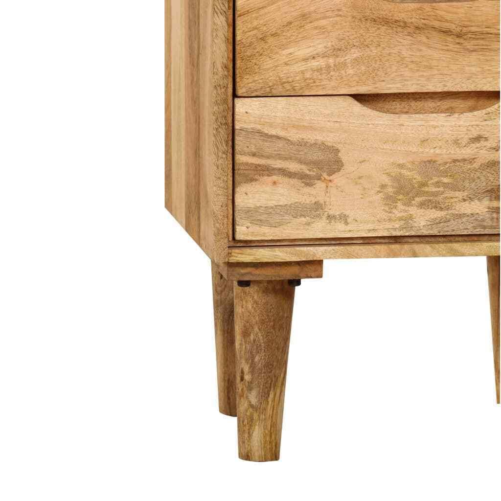 Solid Mango Wood Bedside Cabinet H2440