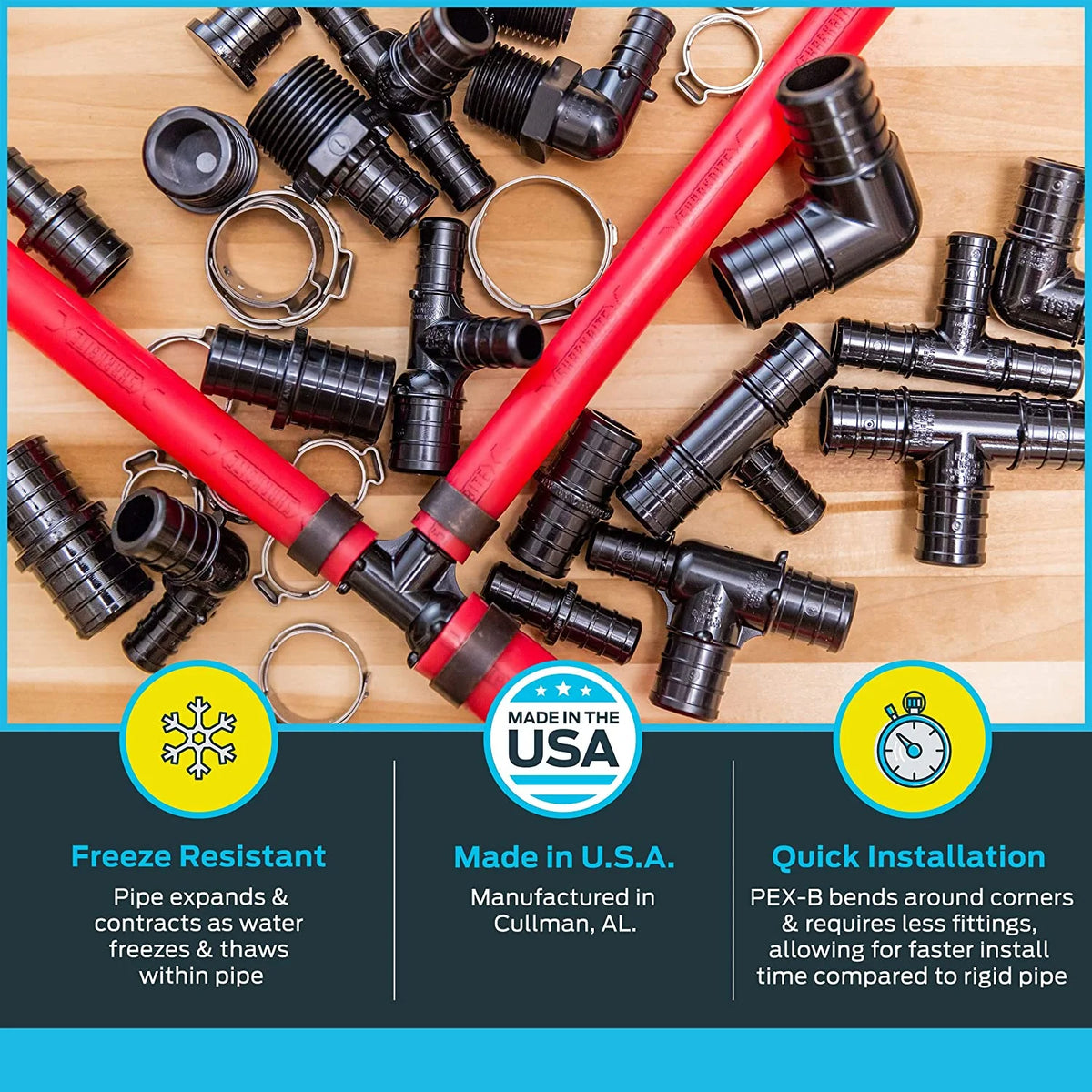 Red PEX-B Pipe Flexible Water Tubing L608049