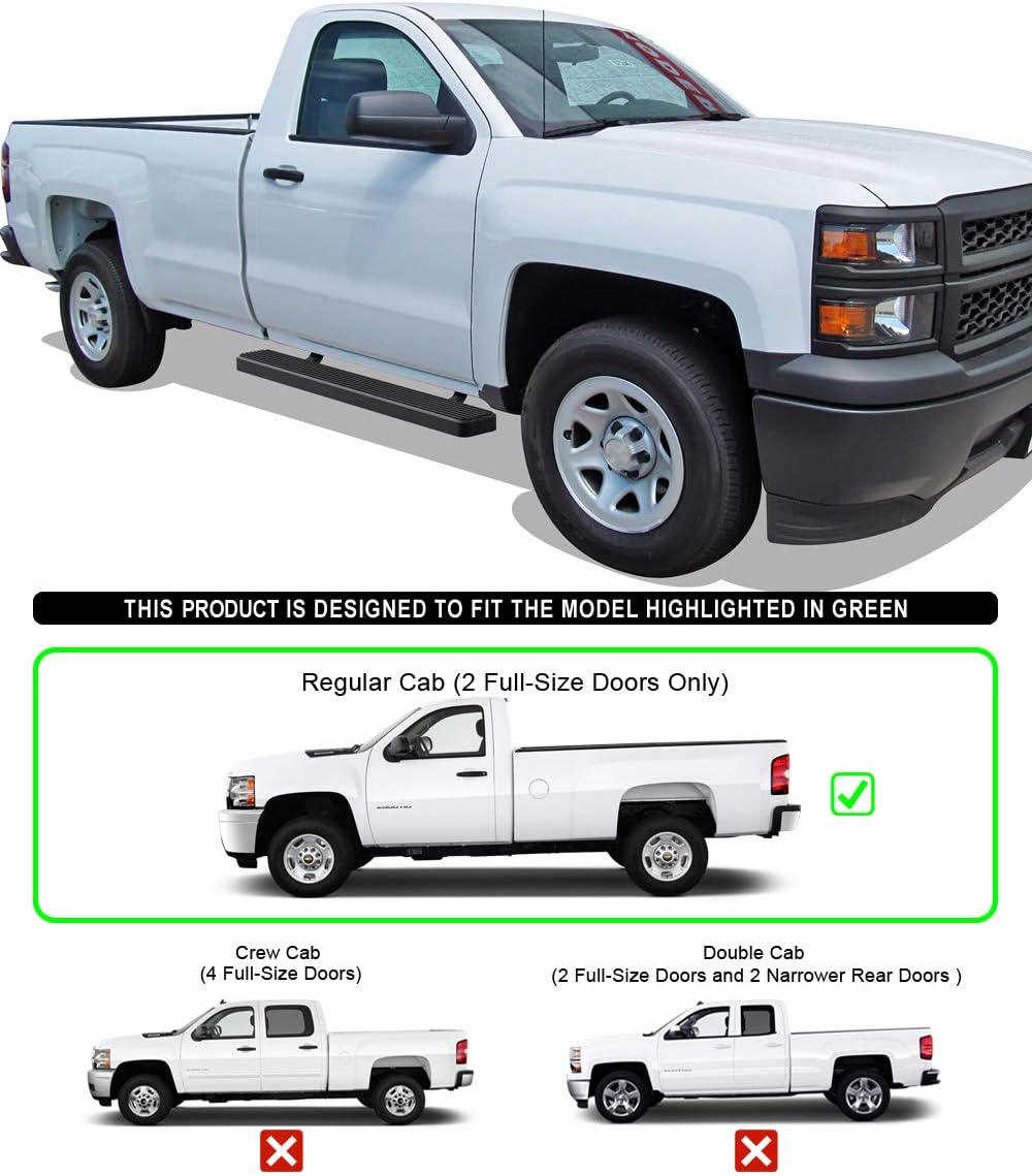 6in Black Running Boards K992