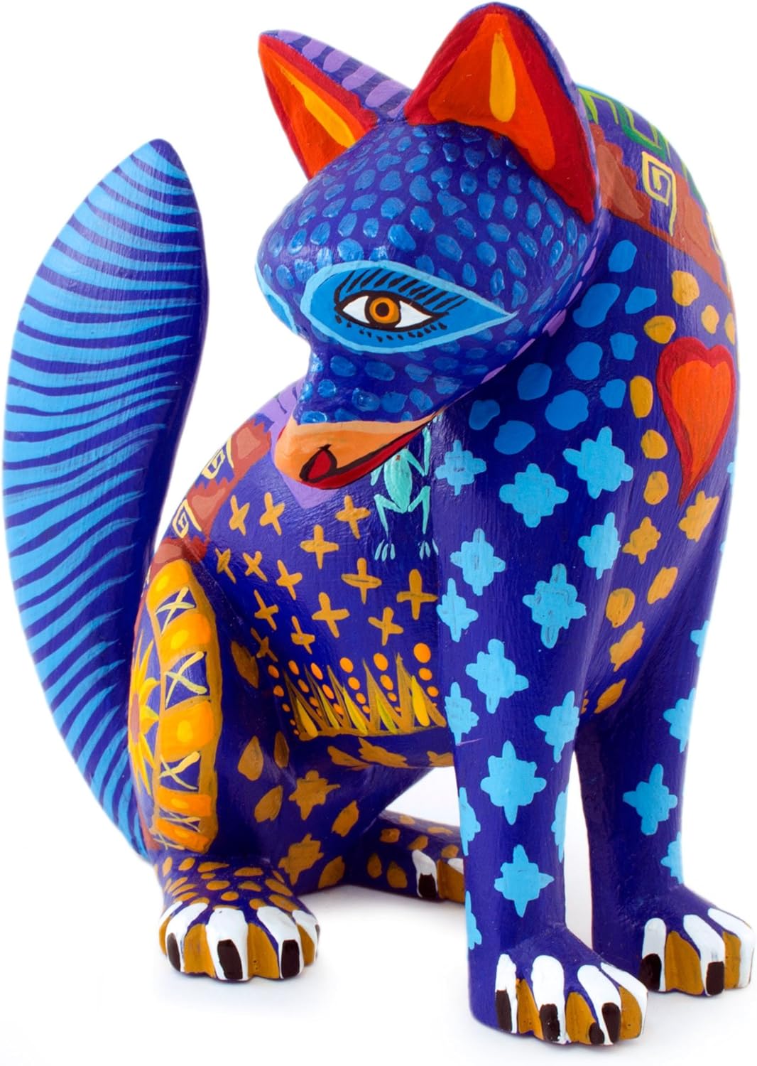 Blue Animal Themed Wood Sculpture N28570