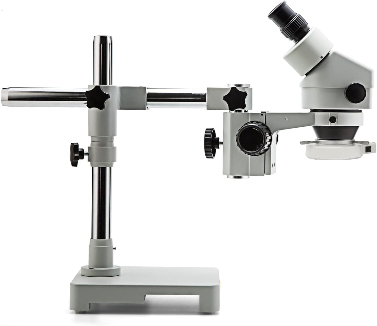 Professional Binocular Stereo Zoom Microscope, WF10X Eyepieces, 3.5X-90X Magnification, LED Ring Light, Boom Stand F1330