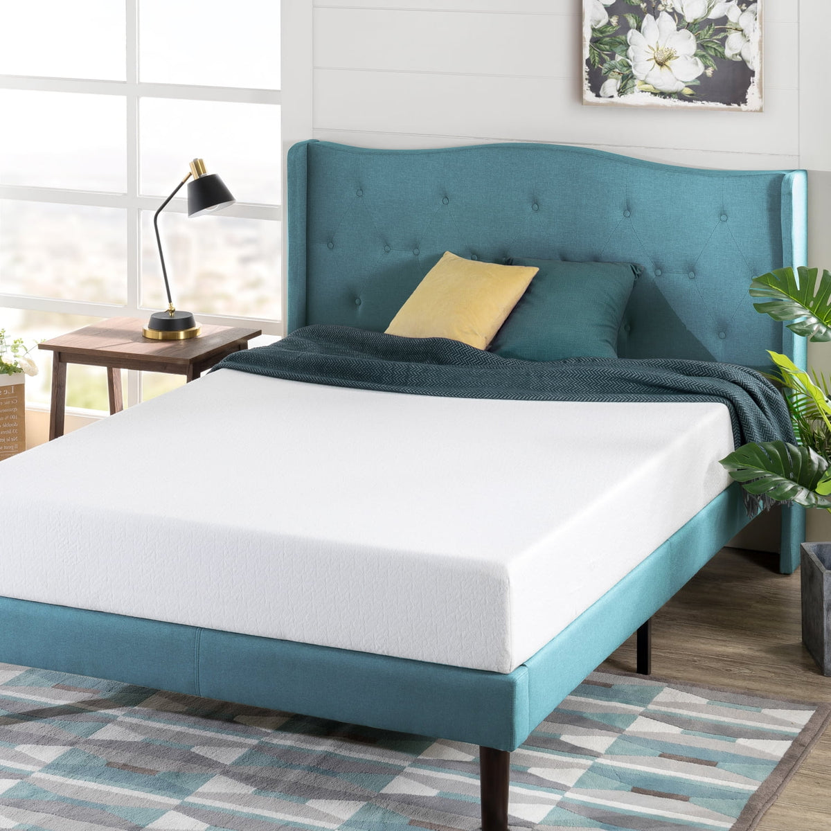 8 Green Tea Memory Foam Short Queen Mattress F8586