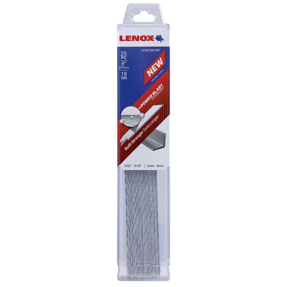 8 in. Bi-Metal Reciprocating Saw Blade 18 TPI 25 Pk S2776