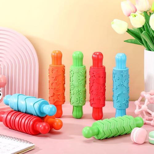 8 Pcs Play Dough Rollers with Plastic Handles U40542