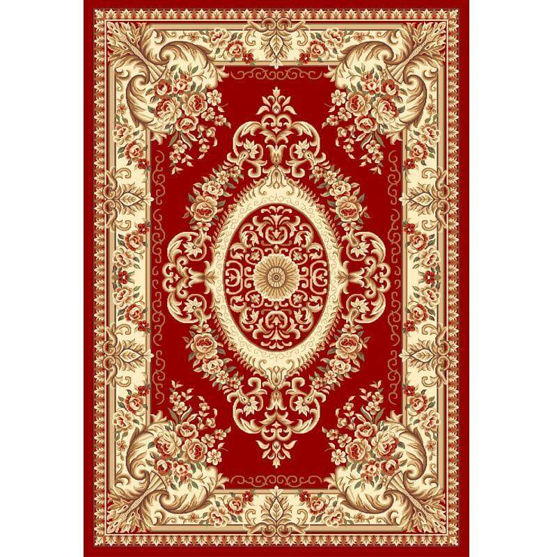 Floral Oval Print Carpet D176297