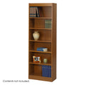 Medium Oak 6-Shelf Bookcase F210