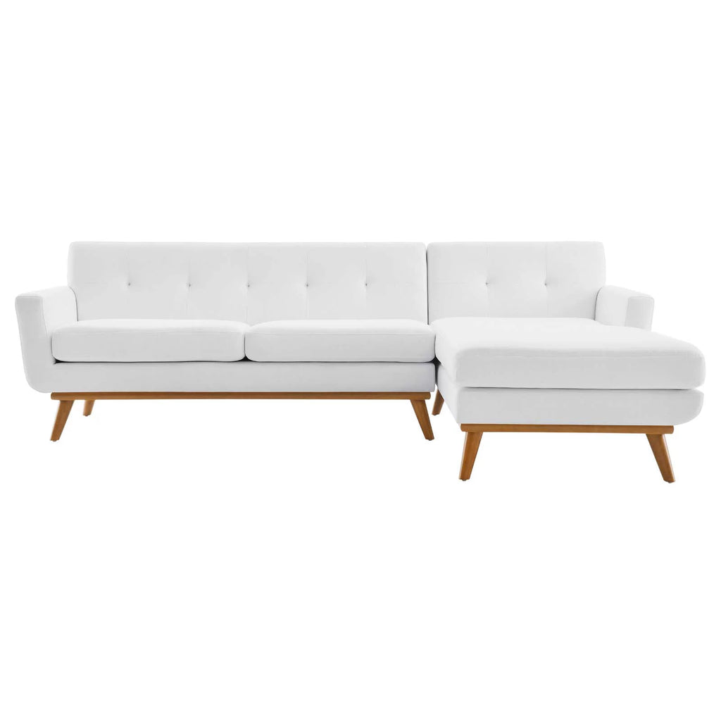 White Upholstered Sectional Sofa H516