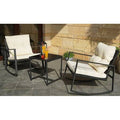 Black 3 Piece Outdoor Rocking Seating Group H316952