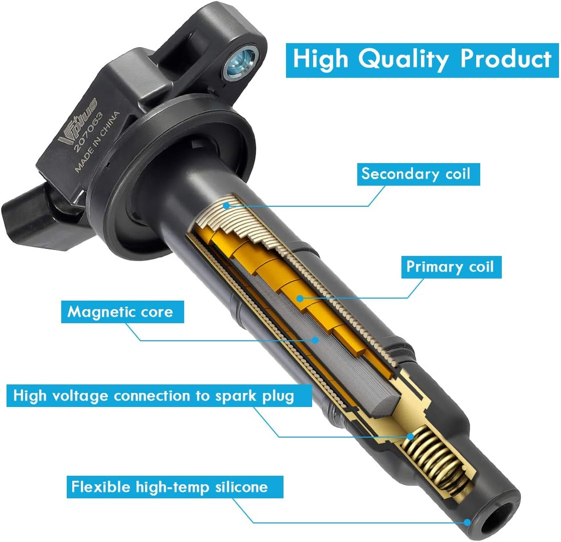 Set of 4 Ignition Coils & Spark Plugs H6707