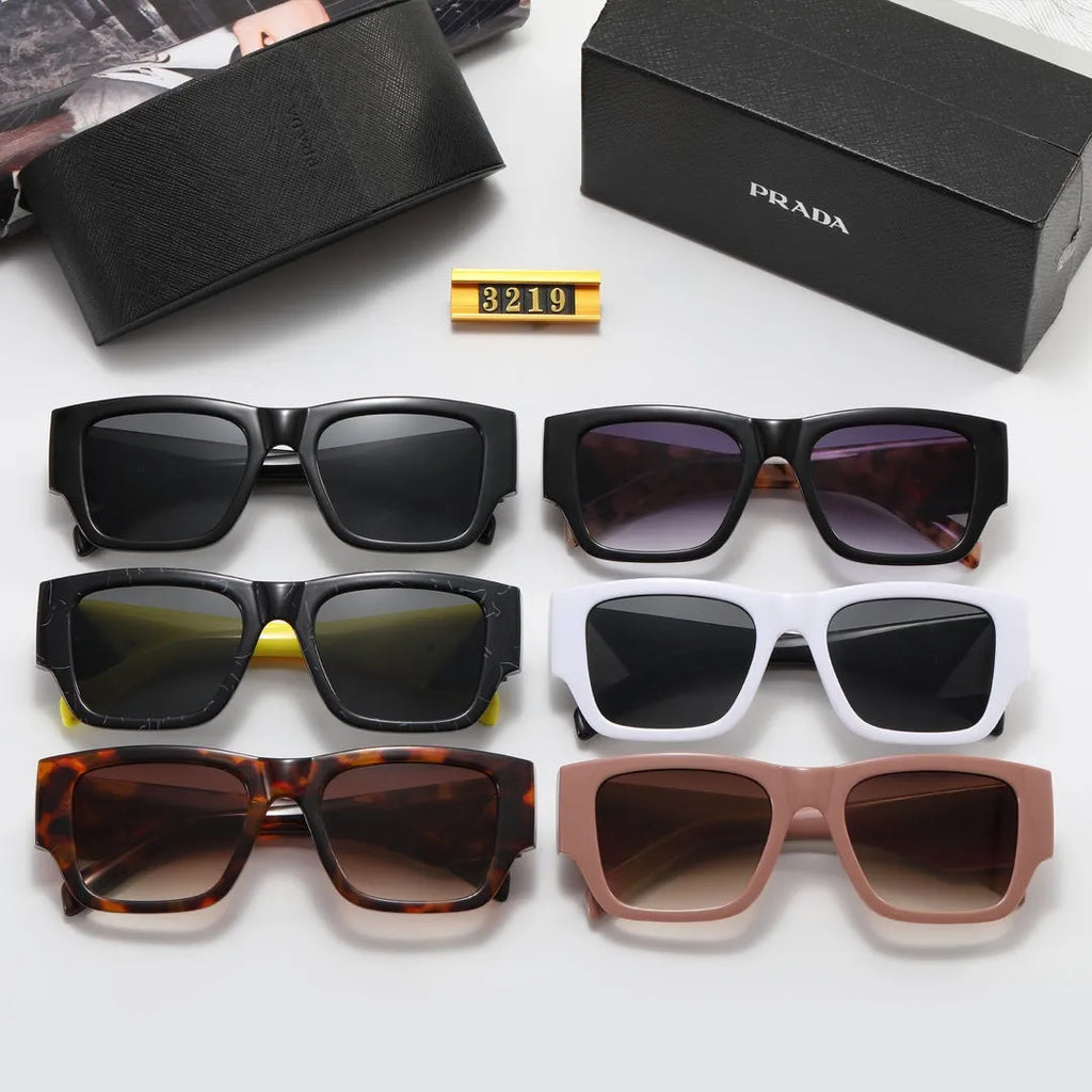 Black and White Letter Polarized Sunglasses N53618
