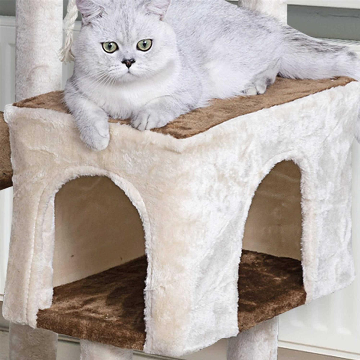 Kitten Cat Tree Condo with Scratching Board E27532