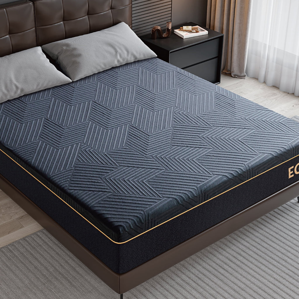 Black 12 inch Full Size Memory Foam Mattress Y76902
