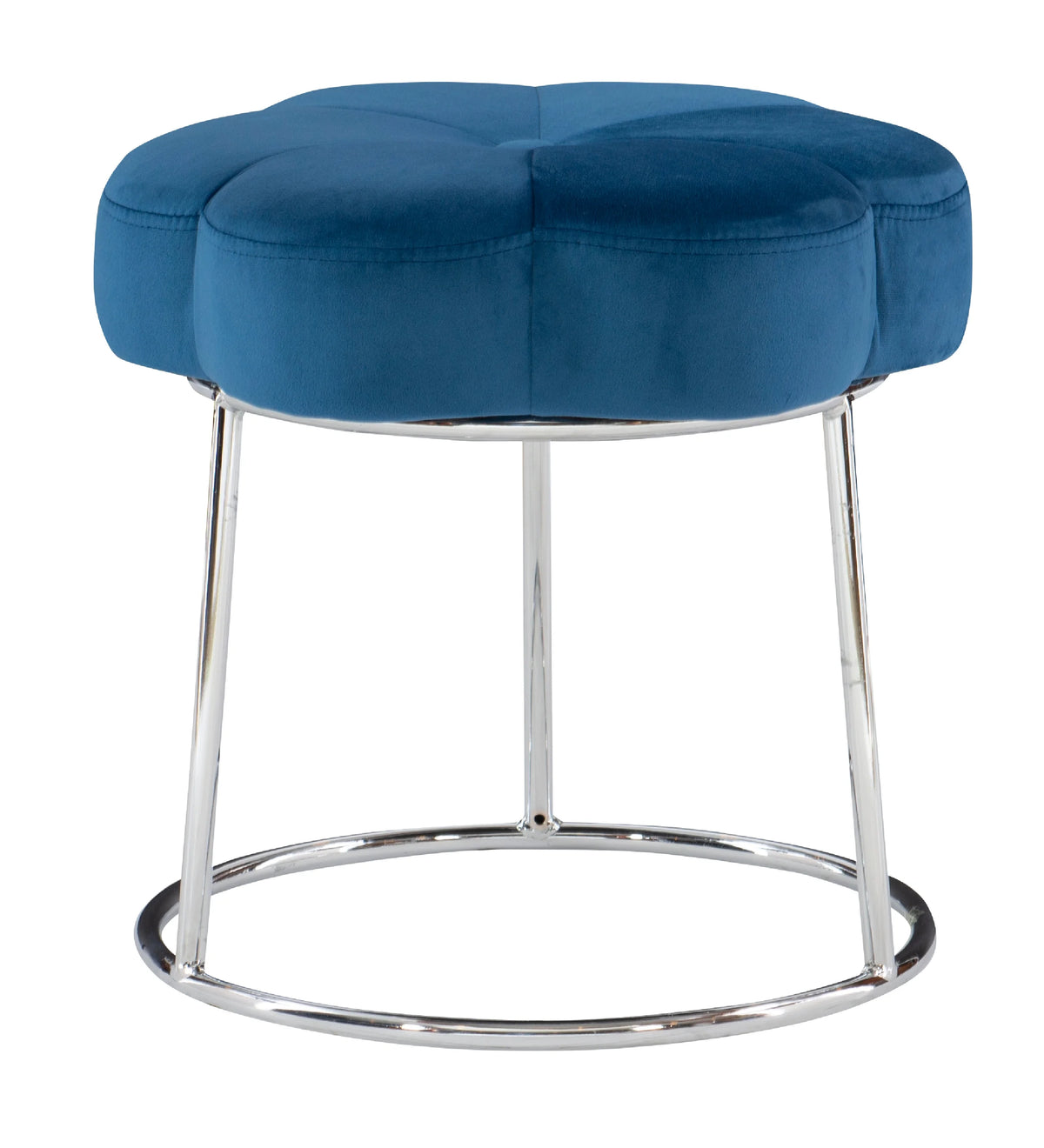 Navy Velvet Vanity Stool or Ottoman C75201