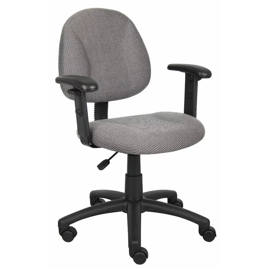 Grey Adjustable Office Task Chair with Adjustable Arms L7124