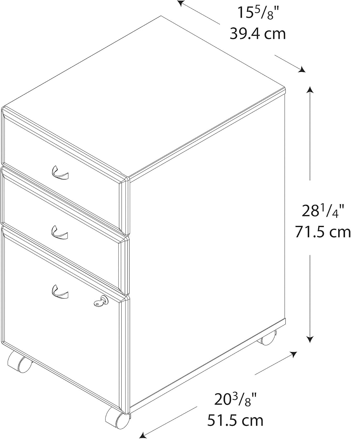 3 Drawer Mobile File Cabinet N82439