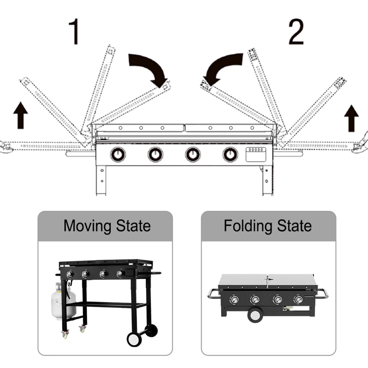 4 Burner Propane Gas BBQ Grill F26583