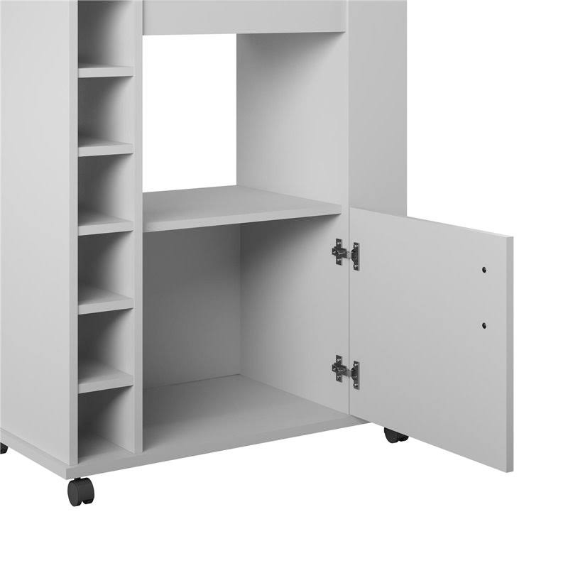 Wooden Kitchen Cart in Dove Gray K667