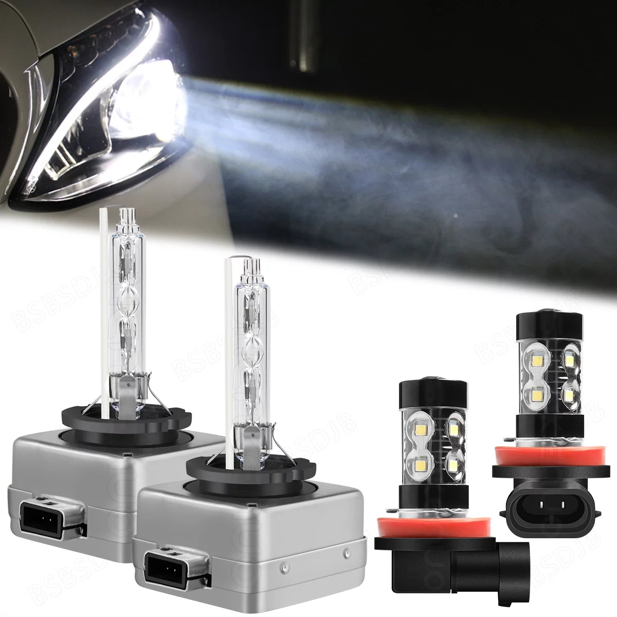 D3S H11 HID LED Fog Light Bulbs 6000K R68573