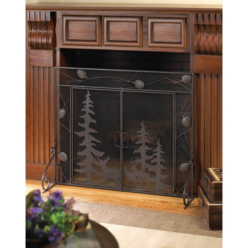 Black Fireplace Screen J97569