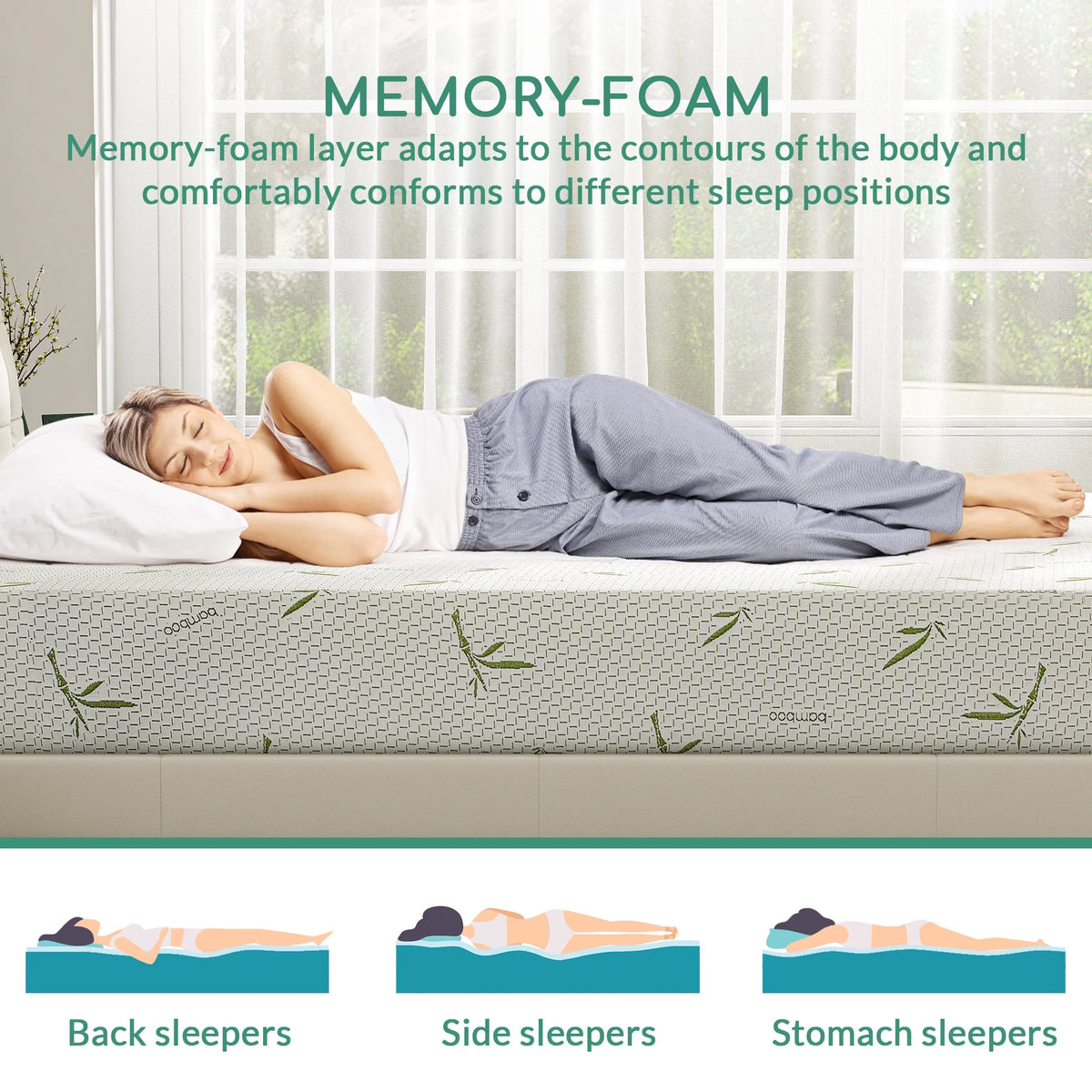 6 inch King Memory Foam Mattress J81243