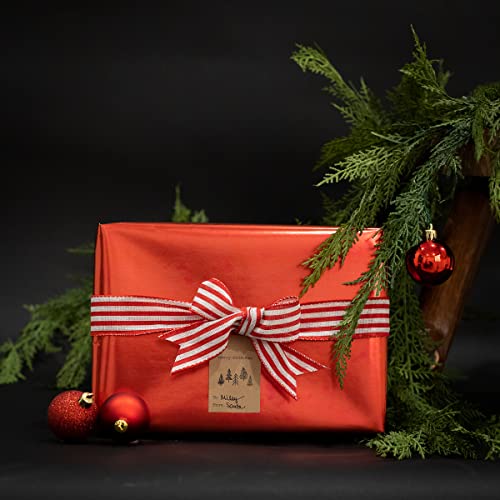 Christmas Tree Gift Tag Stickers 2 x 3 Inch Kraft Tags P224889