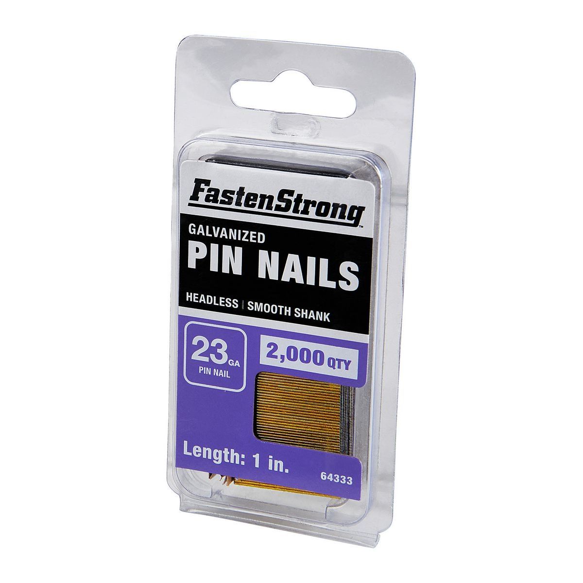 1 in. 23 GA Galvanized Pin Nails, 2000 Piece R246723