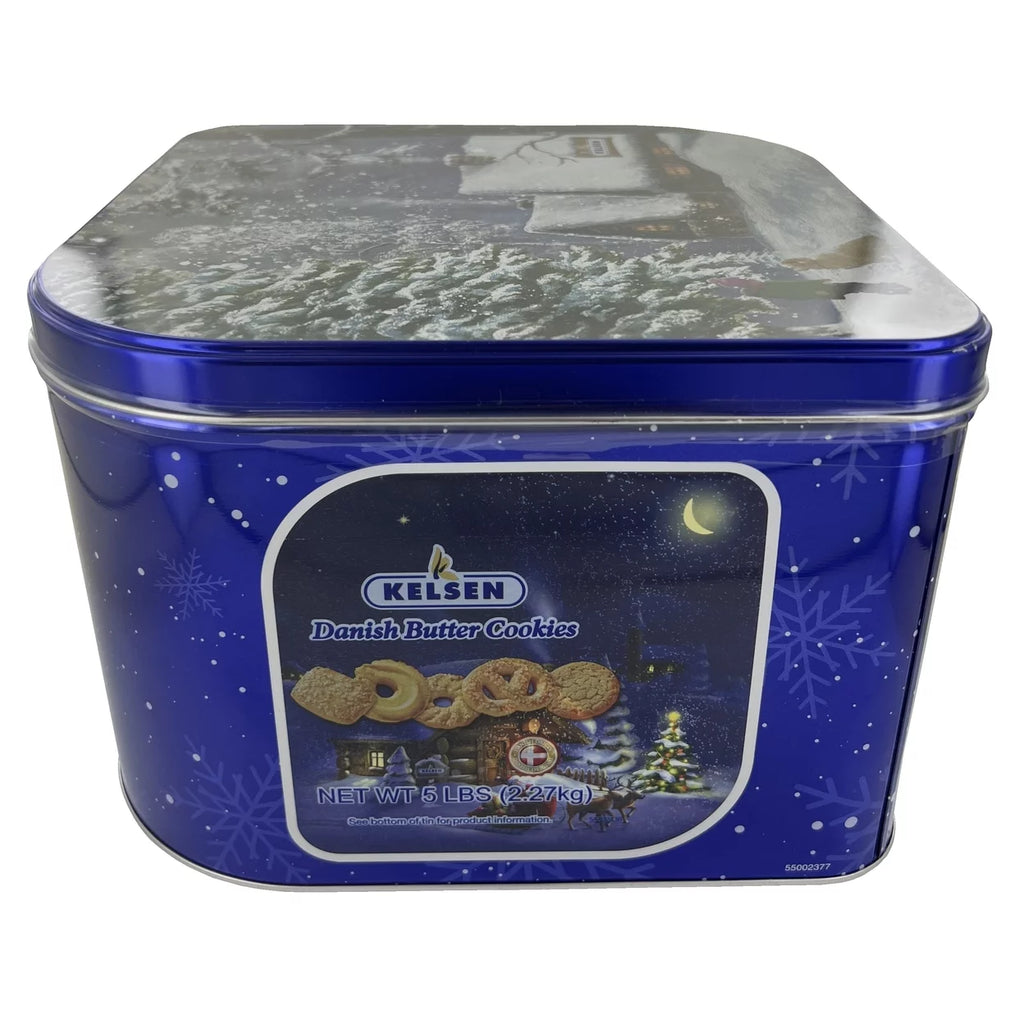 80 Ounce Danish Butter Cookies in Decorative Holiday Tin X32955