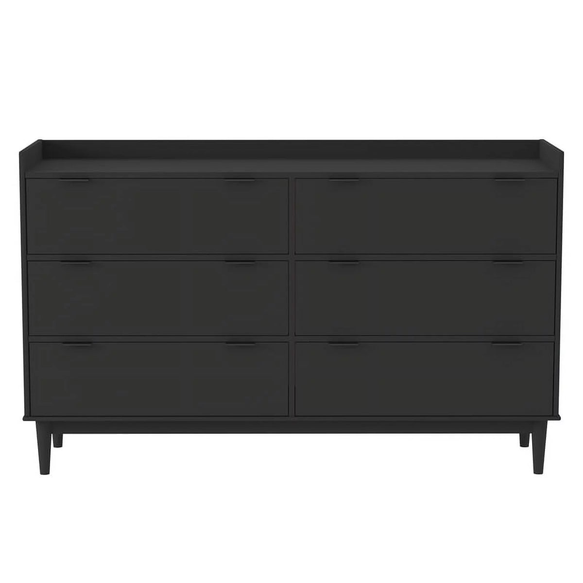 Black 6-Drawer Solid Wood Chest R9462