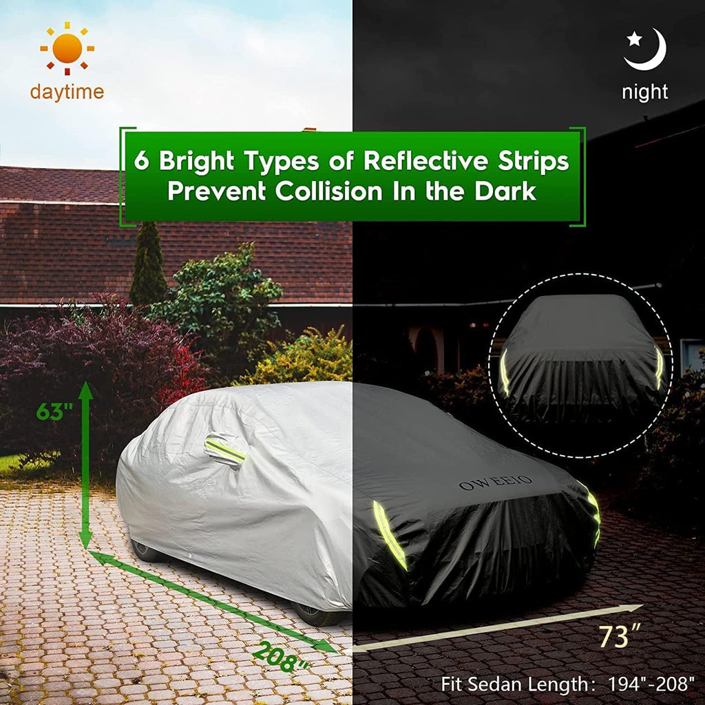 6 Layers Waterproof All Weather Car Cover with Zipper X56764