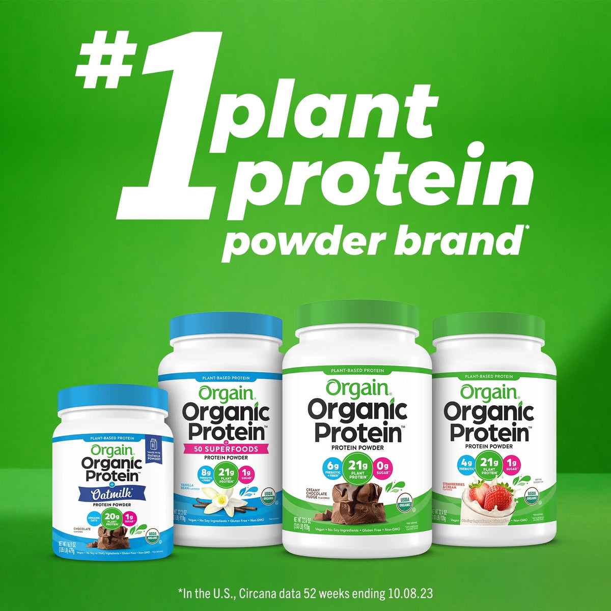 Organic Plant Based Protein Superfoods Powder Vanilla Bean 2.02 lb D931